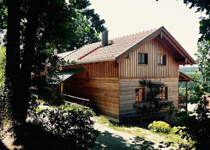 בית נופש Sunleitn Ferienhaeuser Am Waldrand Geiersthal